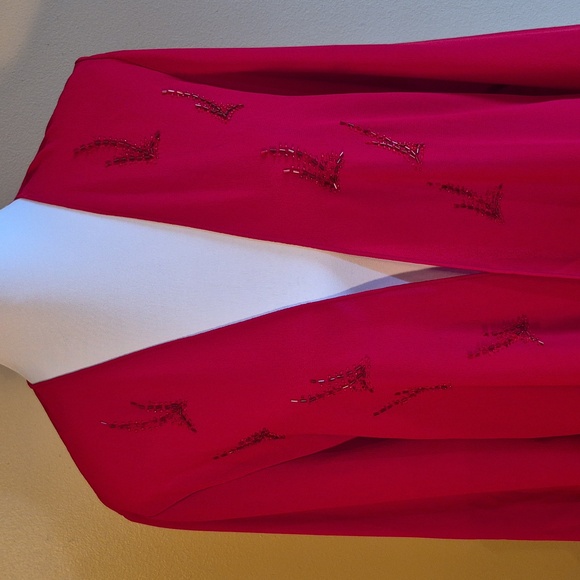 GILANI Vintage Sleeveless Layered Lined Dress with Beaded Chiffon Jacket - Picture 13 of 16